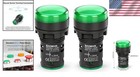 22mm Green Led Signal Lamp Set - 110v Ac Pilot Light For Enhanced Visibility