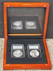 2013-w American Silver Eagle Ngc Proof Pf70   Enhanced Sp70 Two Coin Set In Box