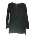 Bhag s Boho Women s Small Black Long Sleeve Tunic Blouse Shirt Embroidery Top S