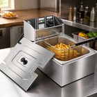 1700w 6l Commercial Electric Deep Fryer Restaurant 304 Stainless Steel 10 5qt
