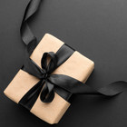 Black Satin Ribbon - 1 4 Inch X 50 Yards  Double Face Solid Color  Thick And Dur