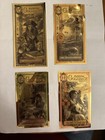 Lot 4 X Florida Alpha Goldback Aurum 24k Gold Notes 1 2 1 2 And 5 Denominations 