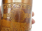 Rare Antique Stoneware Master Ink Bottle  5 Inches Feld Stationers Hall New York