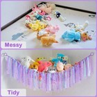 Stuffed Animal Net Hammock Boho Plush Toy Storage Organizer Kids Room Nursery