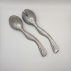 Vintage Don Drumm Cast Aluminum Salad Servers Set Brutalist Mcm Studio Art Fork