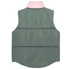 Maison Me Kids Girls Snap Puffer Vest Emery Color Blocked Pink Blue Split 4y 4t