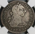 1780 Ngc F 15 Peru 2 Reales Charles Iii Lima Pillars Colonial Coin  26041503c 