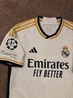 2023 24 Adidas Real Madrid  7 Vini Jr Champions League Home Soccer Jersey Size M