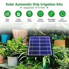 50ft Solar Automatic Drip Irrigation System Kit Plant Watering Timer Garden