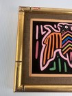 Vintage Bird Mola Kuna Panama Hand Sewn Textile Folk Art Framed