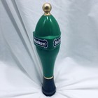 Vintage Heineken Beer Tap Handle Wood Brass Bottom Version Very Nice 4 Man Cave