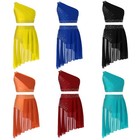 Girls 2 Pieces Lyrical Dance Dress Outfit Ballet Performance Crop Top With Skirt