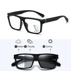Men Tr90 Progressive Square Sunglasses Multifocus Photochromic Reading Glasses