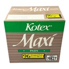 Vintage Kotex Maxi Pads 96 Ct Nos Sealed Box 1980s Pink Shield Kimberly Usa
