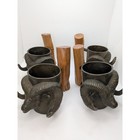 Grand Slam Sheep  4 Vintage Carl Wagner Bronze Ram Bighorn Mug  Signed Numbered