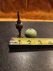 Vintage Dollhouse Miniature Brass Table Lamp W Dome Shape Light Green Shade