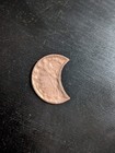 Indian Design Token Clipped Off Center Curved Error Token Medal