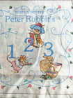 Vintage Beatrix Potter 123 Cloth Fabric Book Panels  Peter Rabbit
