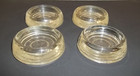 Set 4 Vintage Glass Furniture Leg Coasters Floor Protectors