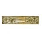 Antique Art Nouveau Brass Push Plate     Whiplash Lilies   Tulip Design Door