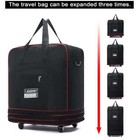 Expandable Rolling Duffle Bag Wheeled Luggage Foldable Suitcase Large Backpack