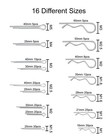 260 Pcs Cotter Pins Assortment Kit  16 Sizes Hardware Pins Set 304 Stainless    