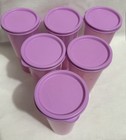 Tupperware Stacking Tumblers 16 Oz Set 6 Purple With Seals Lilac New Free Ship 