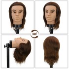 12  Barber Mannequin Head Male 100  Real Hair Mannequin Head With Human Hair    