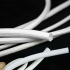 1mm-50mm White Braided Fiberglass Sleeving 600  c High Temperature Resistant Tube