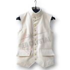 18th Century British Revolutionary War Colonial Off White Waistcoat   Breaches 