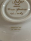 Lenox Winter Greetings Mini Cup Saucer Christmas Ornament In Box W  Certificate