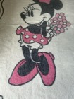 Vintage Biederlack Blanket Disney Minnie Mouse Pink Fleece Throw Reversible Lrg