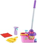 Leapfrog Clean Sweep Learning Caddy  Kids Mop And Broom Cleaning Toy Set Pink 