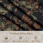 Black Floral Roman Shades For Windows  Cordless Magnetic Velvet Window Blind