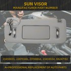 Gray Left Driver Side Sun Visor W  Light For Cadillac Chevrolet Gmc 2015-2019