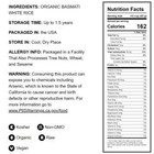 Organic Basmati White Rice     Non-gmo  Raw  Non-irradiated  Kosher  Vegan  Bulk