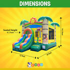 Commercial Inflatable Bounce House Slide Combo Tropical Smiley Castle And Blower