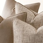  4 Pack Throw Pillow Covers - Chenille   Velvet Set 18  X 18   pack Of 4  Khaki