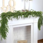 Christmas Norfolk Pine Garland Artificial Real Touch Greenery Garland For Mantle