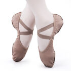Women Ballet Shoes Split Soft Sole Canvas Stretch Latin Dancing Slippers