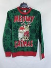 Ugly Christmas Sweater Funny Unisex  meowy Catmas  Cute Kitty Cats Kittens Cat M