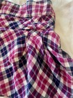 Gymboree Pink navy Plaid Adjustable Waist Bows Pleated School Girl Skirt Size 6