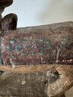 Antique Carved Wooden Folk Art Painted India Nandi Bull Temple Shiva Devotion