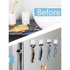 2pcs Razor Stand Stainless Steel Shaver Holder Bathroom Storage Hook Rack