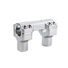 2 4  Chrome Riser Clamp Kit For Harley Softail Dyna Fxdb 1 25  Handlebar Clamp
