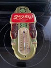 Original 1941 Coca Cola Coke Double Bottle Soda Tin Thermometer Sign  Works 