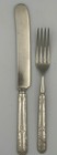 Antique Panama Silver 12-piece Flatware Set - Art Nouveau Chester Pattern