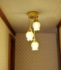Dollhouse Battery Tall Tulip Ceiling Light Hanging 1 12 Scale Miniature