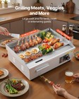 Vevor 22  Commercial Electric Griddle Countertop Half Flat Grill 1750w