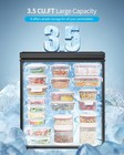 Dishup 3 5 Cu ft Chest Freezer small Deep Freezer adjustable Temperature black